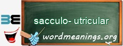 WordMeaning blackboard for sacculo-utricular